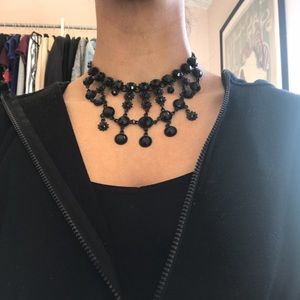 Unique black statement necklace!